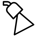 Cone-shaped light beam emitting from a fixture